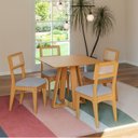 Ver imagem 2 de Mesa de Jantar Quadadra 4 Lugares 90CMX 90cm Base em X 100% MDF Carvalho Rose