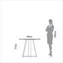Ver imagem 4 de Mesa de Jantar Quadadra 4 Lugares 90CMX 90cm Base em X 100% MDF Carvalho Rose