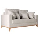 Ver imagem 4 de Sofá 2 Lugares Beny Base de Madeira Linho Cotton Cru Rr Decor