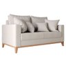 Sofá 2 Lugares Beny Base de Madeira Linho Cotton Cru Rr Decor - 4