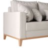 Sofá 2 Lugares Beny Base de Madeira Linho Cotton Cru Rr Decor - 5