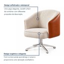 Ver imagem 4 de Kit 2 Poltronas Giratórias Linho Premium Base Alumínio Juliana