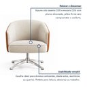 Ver imagem 5 de Kit 2 Poltronas Giratórias Linho Premium Base Alumínio Juliana