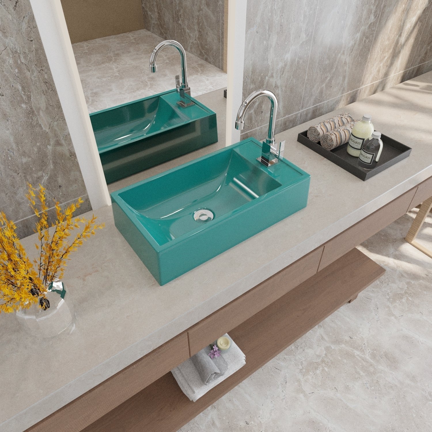 Kit Cuba Rl545 Roma com Torneira Luxo e Válvula Botão - 1