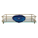 Ver imagem 1 de BANDEJA HARA FENCE ÁGATA DOURADA 10X20 CM:Azul