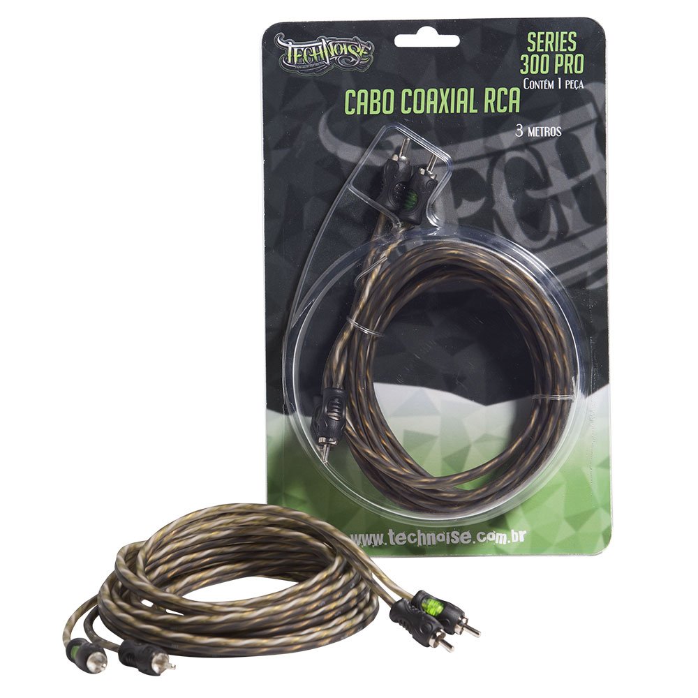 Cabo Rca Technoise Series 300Pro 3 Metros 4 Mm Conector Pvc Reto - 3