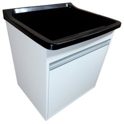 Tanque de Lavar Roupa Pequeno 34l Gabinete Mdf de Parede Suspenso - 1