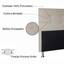 Ver imagem 4 de Kit Cabeceira e Calçadeira Baú King 1,95m Berlim Corano - Pallazio Branco
