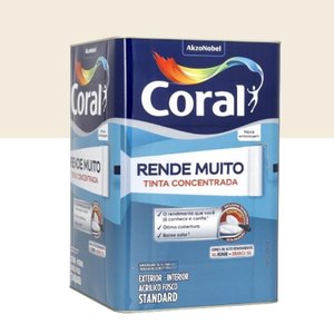 Tinta Acrílica Fosca Rende Muito Branco 18l - Coral