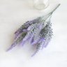 6 Ramos Plantas Lavanda Roxo Artificiais com 35 Folhas 40cm - 3