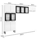 Ver imagem 2 de Cozinha de Aço Compacta 3 Peças Preto e Branco Bertolini