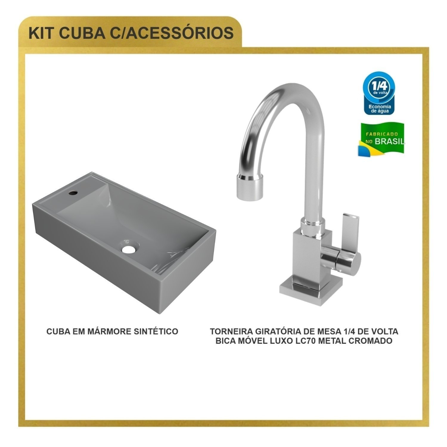 Kit Cuba Rl545 Roma com Torneira Luxo - 6