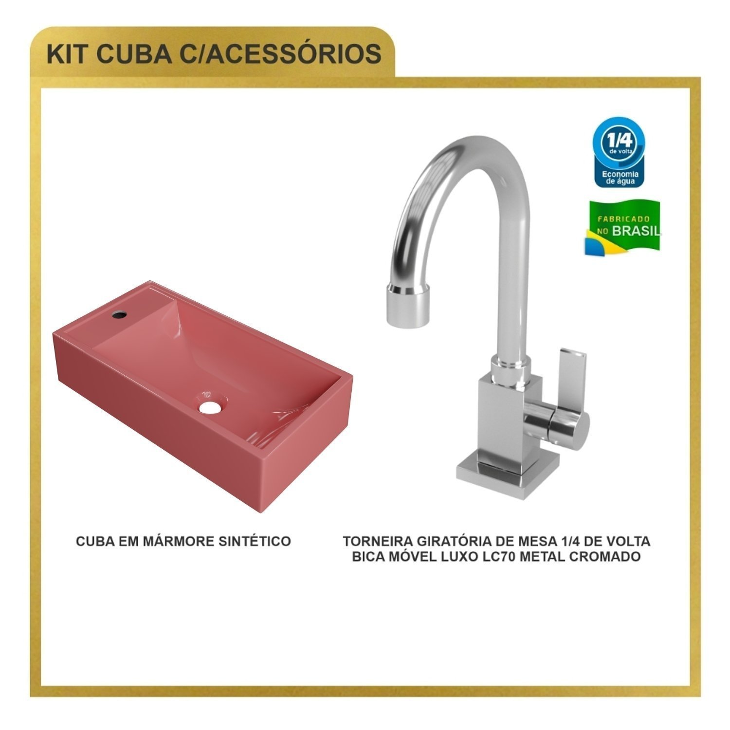 Kit Cuba Rl545 Roma com Torneira Luxo - 6