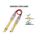 Ver imagem 2 de Kit 5 Conector Emenda Fita Led 10mm Rabicho Duplo 12v 24v 110v 220v