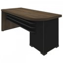 Ver imagem 5 de Mesa para Escritório 4 Gavetas Charuto/preto 006107 - Artany Móveis