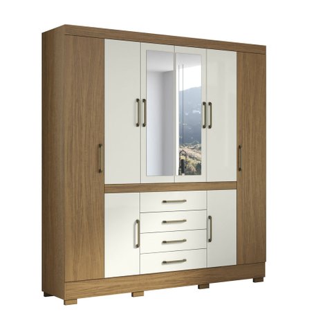 Guarda Roupa 8 Portas 4 Gavetas Nápole Aramóveis