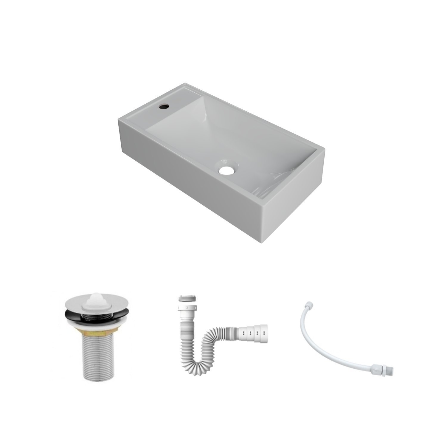 Kit Cuba Rl545 Roma com Válvula Metal e Sifão com Flexível - 2