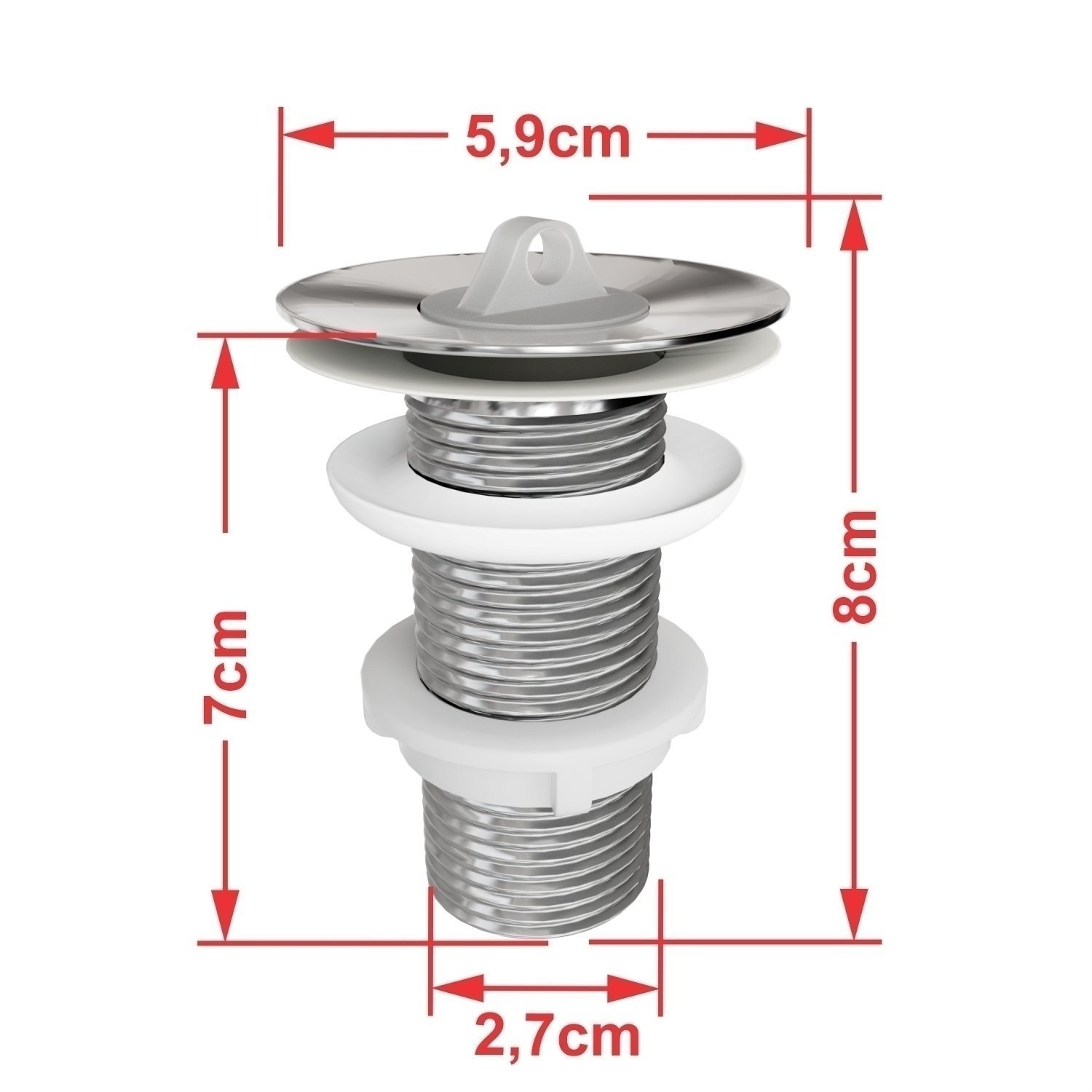 Kit Cuba Rl545 Roma com Válvula Metal e Sifão com Flexível - 5