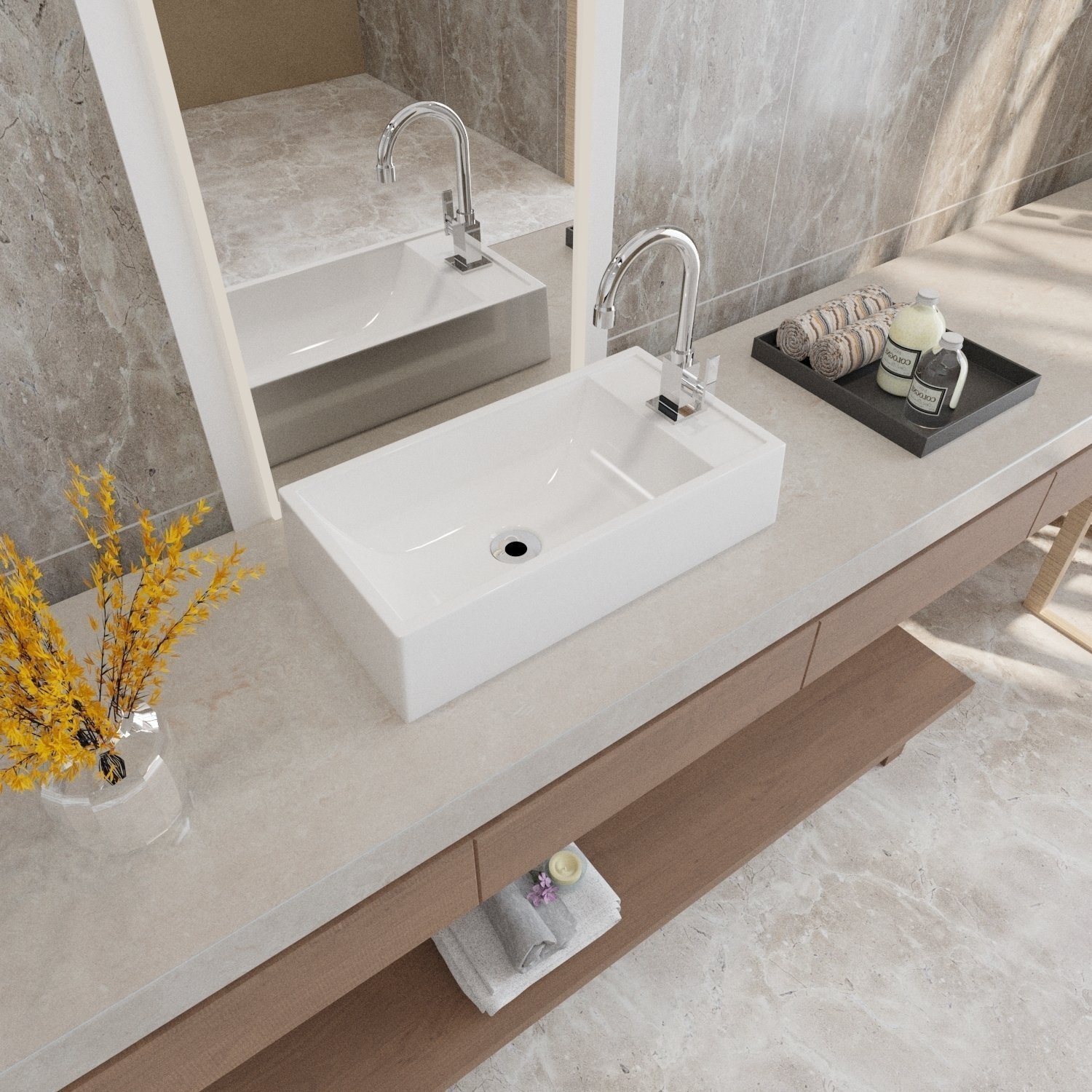 Kit Cuba Rl545 Roma com Válvula Metal e Sifão com Flexível - 1