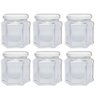 Jogo 6 Potes Vidro Sextavado com Tampa Metal 150ml - 1