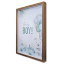 Ver imagem 3 de Quadro Cofre Porta Objetos Maternidade Baby Boy TaColado Moldura Madeira