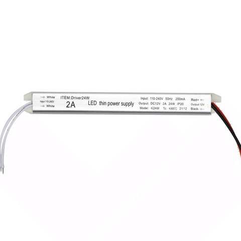 Driver para Fita Led Parte Slim 24w 2a 12v Embu Led