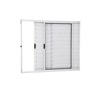 Veneziana 3 Folhas 1,00 X 1,00 Sem Grade Alumínio Branco