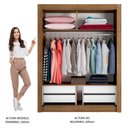 Ver imagem 5 de Guarda-roupa Solteiro Madesa Dallas Plus 2 Portas de Correr 4 Gavetas