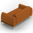 Ver imagem 6 de Sofá 2 Lugares para Sala de Estar Molino 150 Cm D02 Pés D'ouro Veludo Telha C-262 - Lyam Decor