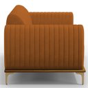 Ver imagem 5 de Sofá 2 Lugares para Sala de Estar Molino 150 Cm D02 Pés D'ouro Veludo Telha C-262 - Lyam Decor