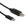 Cabo Tipo C 2.0 + Usb B Macho - 1m - 2