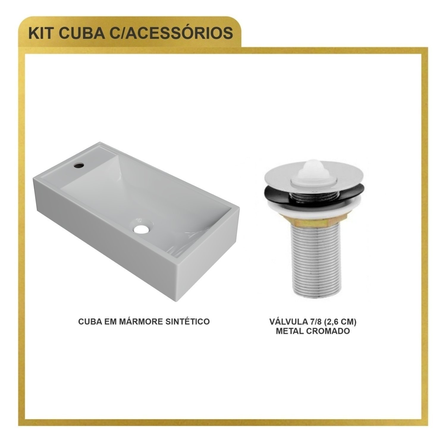 Kit Cuba Rl545 Roma com Válvula Metal - 6