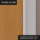 Ver mais imagens de Guarda-Roupa 100% MDF 2 Portas de Correr 2 Gavetas com Espelho 131x213x55cm Branco/Cinamomo