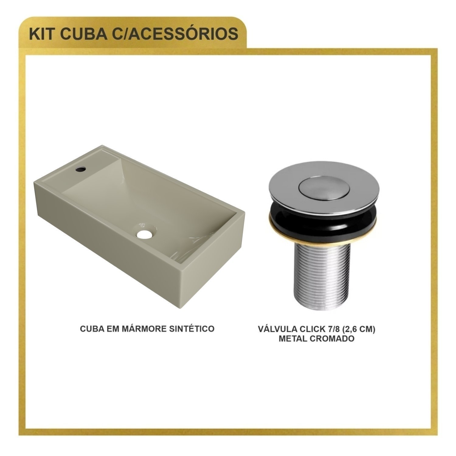 Kit Cuba Rl545 Roma com Válvula Botão - 6