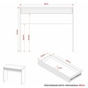 Ver imagem 3 de Escrivaninha/Mesa Escritório 90cm com 1 Gaveta Multimóveis CR25261 Amêndoa
