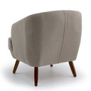 Ver imagem 5 de Kit 2 Poltrona Decorativas em Algodão Caramelo Pés de Madeira Carina - Larbelle