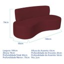 Ver imagem 2 de Sofá Curvo 3 Lugares Amsterdã 180cm Suede