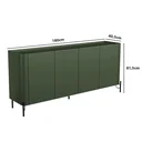 Ver imagem 4 de Buffet Mdf com Gaveta e Porta Lisa L180 X A81,5cm Musgo/preto F831l