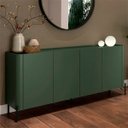 Ver imagem 1 de Buffet Mdf com Gaveta e Porta Lisa L180 X A81,5cm Musgo/preto F831l