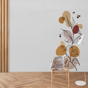 Ver imagem 1 de Adesivo de Parede Flor Contemporâneo Flores Tons Terrosos