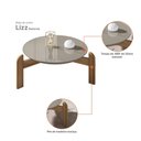 Ver imagem 3 de Mesa Centro Lizz Off White Marrom Cedro Casa D