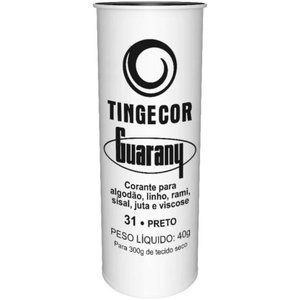 Corante para Roupa Guarany 40 G N31 Preto 1 Unidade por Pacote