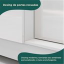 Ver mais imagens de Guarda-Roupa Casal 4 Portas 2 Gavetas Mônaco com Espelho Branco