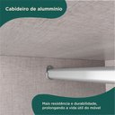 Ver imagem 4 de Guarda-Roupa Casal 4 Portas 2 Gavetas Mônaco com Espelho Branco