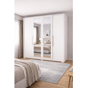 Ver imagem 1 de Guarda-Roupa Casal 4 Portas 2 Gavetas Mônaco com Espelho Branco