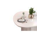 Ver imagem 4 de Sala de Jantar Completa Chanel C/ Tampo Madeirado C/ Vidro Orgânico 136x136cm e 6 Cadeiras Vitta