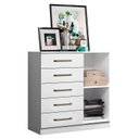 Ver imagem 6 de Guarda Roupa Casal Porto 8 Portas 4 Gavetas com Cômoda Sapateira Milão e Armário Multiuso 2