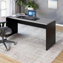 Ver imagem 1 de Escrivaninha Escritório 140cm X 70cm Pés Painel F5 Office Cor:cinza Sagrado com Preto