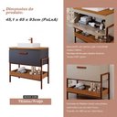 Ver imagem 2 de Armário Gabinete Banheiro 60cm MDF Porta Prateleira Titanium