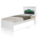Ver imagem 3 de Cama Solteiro Carro Sport Verde